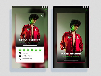 ░digital business card 3 adobe xd business card mobile ui