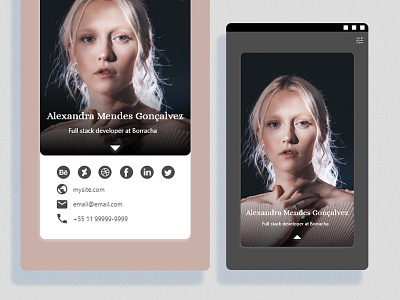 ░digital business card 4 adobe xd bussines card mobile ui