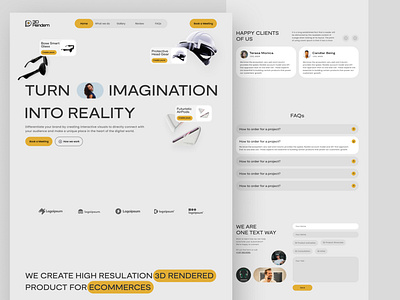 3D Rendern Landing Page