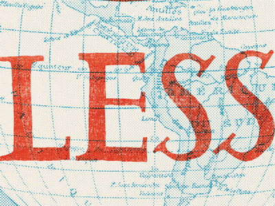 Less illustration lettering map typography