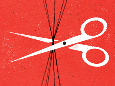 Ropes black red illustration ropes scissors