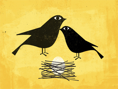 Freaky Birds birds egg illustration nest