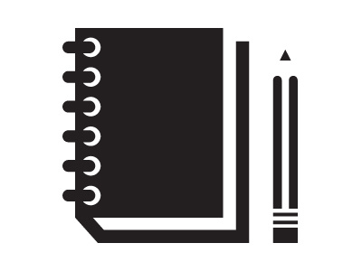 Blog logo blog header icon notebook pencil