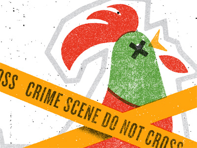Cereal cereal chicken crime scene illustration tape