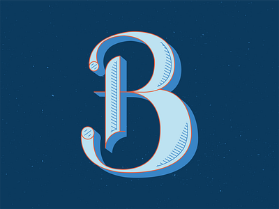36 Days of Type - B 36 days of type 36daysoftype blue design graphic handlettering illistrator lettering letters vector