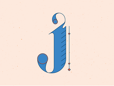 36 Days of Type J 36 days of type 36daysoftype 36daysoftype10 blue design graphic hand drawn handlettering illustration illustrator lettering letters orang series type typeface typogaphy vector