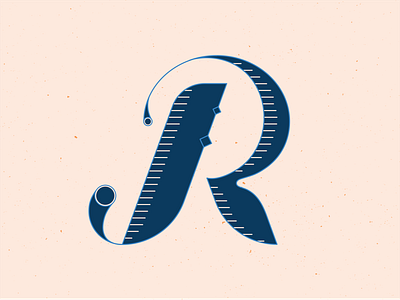 36 Days of Type R 36 days of type 36daysoftype 36daysoftype18 blue design graphic handlettering illustration illustrator lettering letters type typedesign typeface typography vector