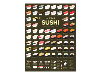 SUSHI data visualization design graphic design illustration infographic poster streeth