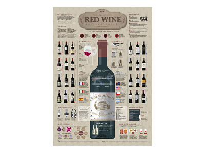 RED WINE data visualization design editorial design graphic design illustration infographic infographic design poster streeth typography wine