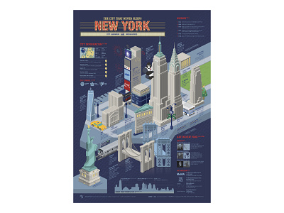 NEW YORK city illustration data visualization editorial design graphic design infographic infographic design new york city poster streeth typography