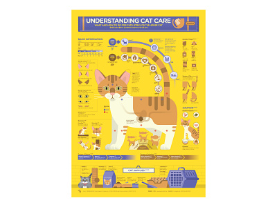 Understanding Cat Care cat data visualization editorial design graphic design illustration infographic infographic design poster streeth typography