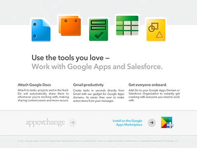 Use the tools you love. colors do docs gam google marketing salesforce website