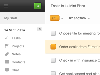 Orange + Green = Like? chat check crm group productivity projects tasks workspace