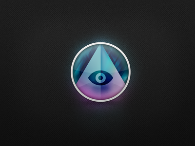 The app-watching eye. app circle desktop eye eyeball glass hidden hide icon mac night os x pyramid sleep