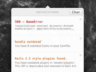 Just a heads-up… alerts bundler mac notifications os x osx popover rails ruby