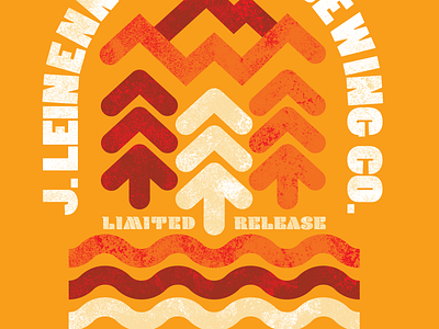 JLB Co. abstract brewing company distressed geometric icon illustration j. leinenkugel brewing co. join us out there limited release mountains orange shandy pine tree tee design vintage water