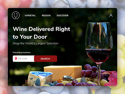 Daily UI #003 | Landing Page daily daily 100 challenge daily ui dailyui dailyui 003 dailyui003 dailyuichallenge design landing landing page ui landingpagedesign landingpages website wine branding wine glass wine shop