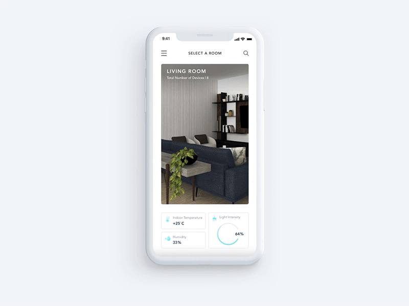 Smart Home Mobile Application 3d adobe xd interaction animation auto animate concept device interaction design mobile app smart home smart living ui ux