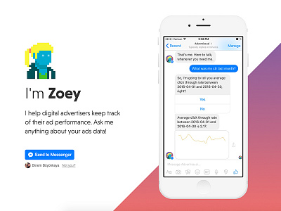 Zoey advertising bot digital messenger platform