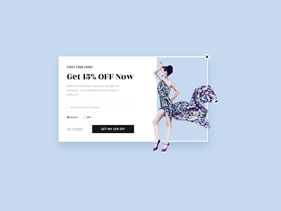 Pop-Up / Overlay coupon cta dialog discount ecommerce fashion modal newsletter overlay pop up popup shop