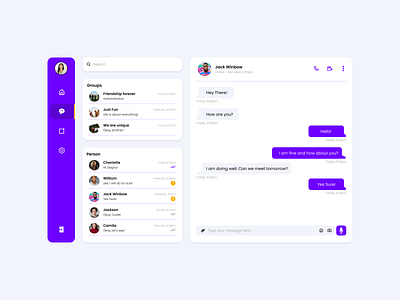 Direct Messaging app chat message messaging messenger ui ux