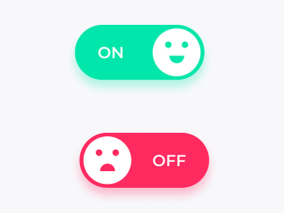 On/Off Switch boolean off on power settings smiley switch ui ux