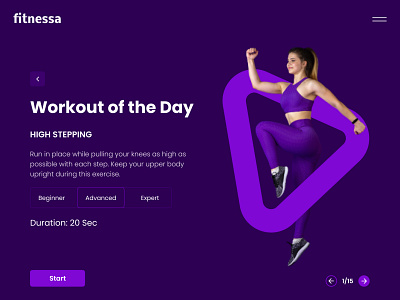 Workout of the Day app design fitness fitness app health healthy ui ux web design webdesign website website design