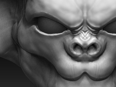 Creature Sketch 3d bat creature face monster zbrush