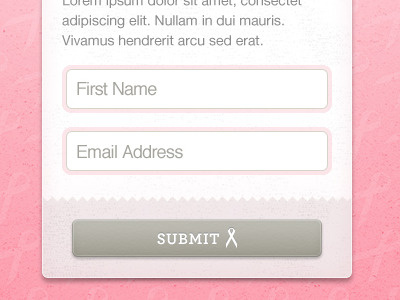 Breast Cancer Awareness Form Template breast cancer awareness form pink ui