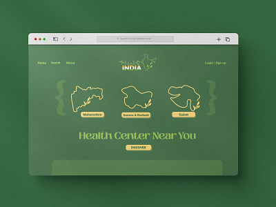'Heal in India' - Website aesthetic branding design doctor graphic design green heal health illustration india logo medicine typography ui vector