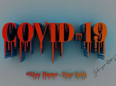 Covid-19 Typography logo