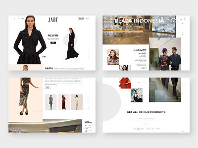Redesign Jade Website bold card card design clean desktop edit fashion layout portofolio ui ux web whitespace