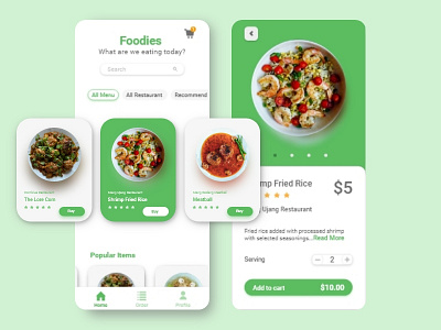 #Exploration - Food App app delivery app food food app menu mobile mobile app ui ui design ux