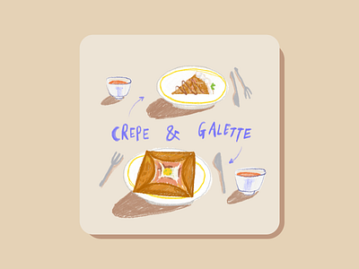 Crepe & Galette dessert food illustration sweettooth