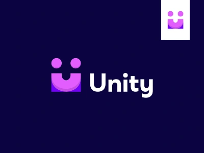 Unity app icon branding brandmark cart concept creative ecommerce identity initial letter logo logo logodesigns logoideas logomaker modern logo shop shopping symbol unity