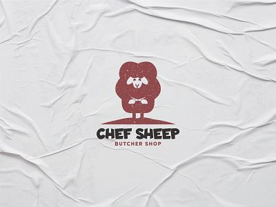 Chef Sheep - Butcher Shop animal animal logo arif mahabub brand branding chef combinations design icon identity illustration inspiration logo logo designer logo maker mark sheep logo shop logo symbol vector