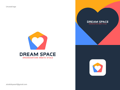 Dream Space logo Design arif mahabub best logo designer brand identity branding concept dream home logo house logo logo logo design logo for sale love organization logo organize logo safe space space logo team work unused logo