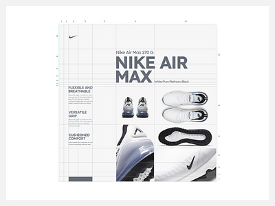 Fibonacci Grid Layout | Nike Shoes Social Media Design