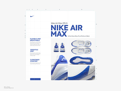Fibonacci Grid Layout | Nike Shoes Social Media Design