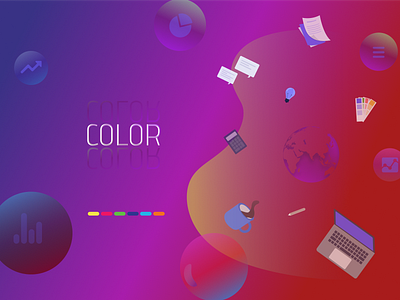 COLOR bubble color design dribble figma figmadesign gradients presentation work