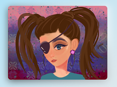 Character Portrait cartoon design dribbble eyes girl character illustration pattern procreate procreate art