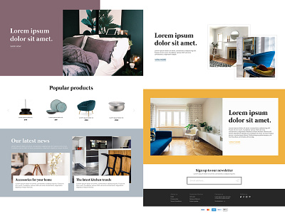 Furniture Homepage Design adobe xd design furniture furniture website homepage homepage design landing page design mock up visual design webdesign website design