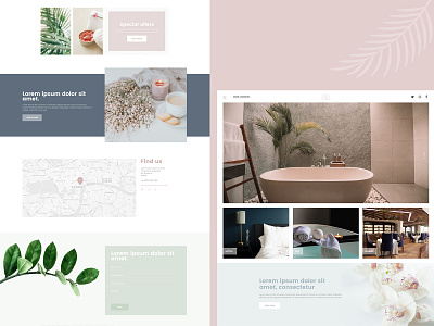 Spa Homepage Design adobe xd design homepage homepage design landing page pastel colors spa spa design spa website ui visual design webdesign website website design