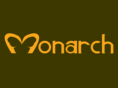 Monarch Logo - Logo using negative space design dribbble dribbble shot illustration logo vector weeklywarmup