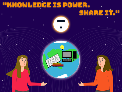 "Knowledge is power. Share it." Challenge. (Thinkific)