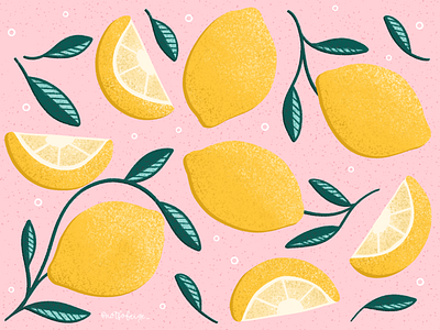 When life gives you lemons art design digital art digital painting floral art fruit illustration hand drawn illustration lemon design lemon illustration procreate