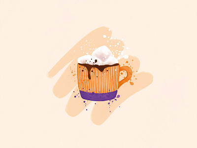 Autumn Hot Chocolate adobe fresco autumn digital painting fresco halloween illustration watercolor watercolour