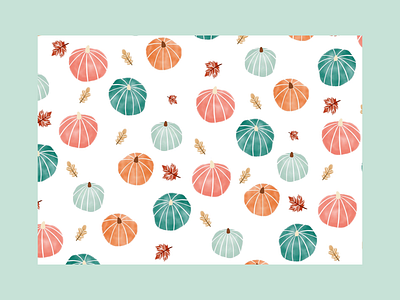 Autumnal Pattern adobe fresco autumn autumn pattern digital art digital painting fall floral pattern illustration