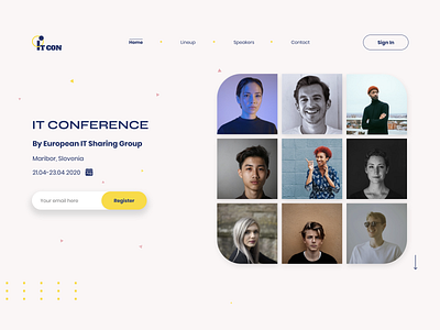 IT Conference hero landingpage ui uidesign ux