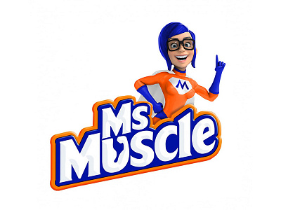 Ms Muscle brand identity female character female logo gender equality illustration logo mashup swap womens day